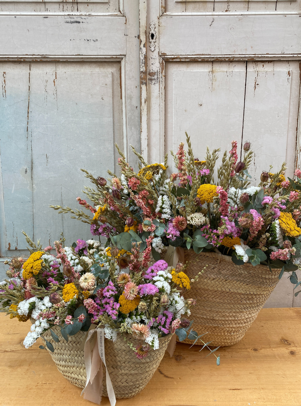 CESTA DE FLORES PRESERVADAS