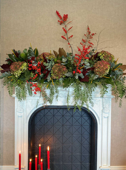 DECORACIÓN NAVIDEÑA PARA CHIMENEA